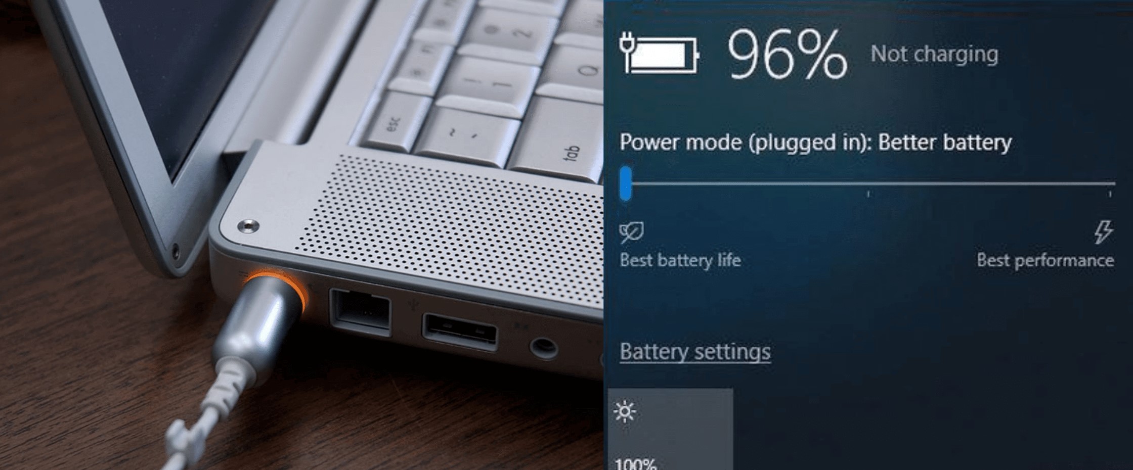 Lỗi pin laptop báo "plugged in, not charging"