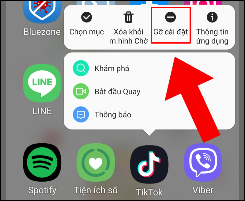 Quản lý ứng dụng và chọn chế độ nhà phát triển cho điện thoại Androi